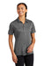 Sport-Tek LST520 Womens Moisture Wicking Short Sleeve Polo Shirt Dark Smoke Grey Model Front