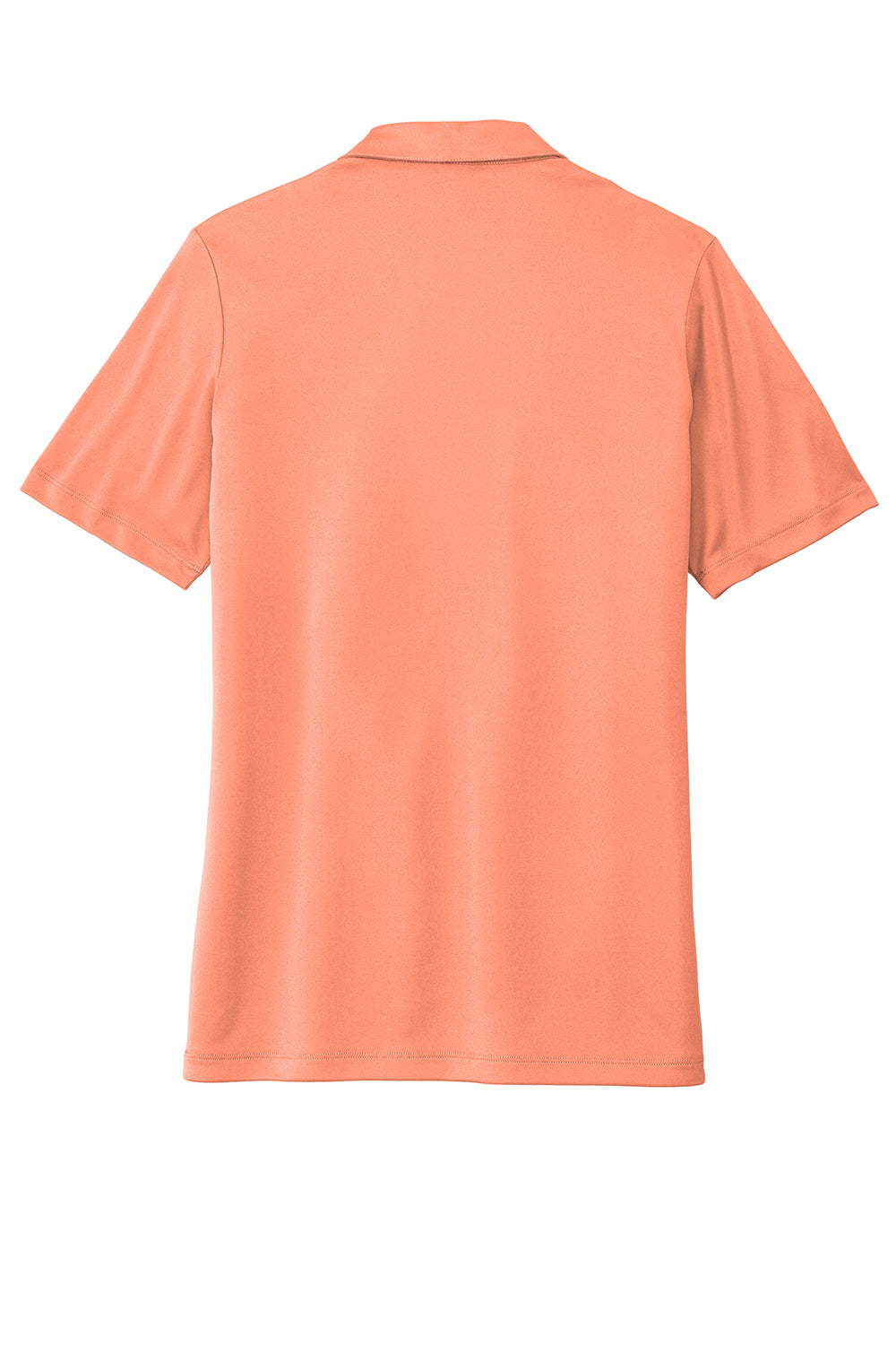 Sport-Tek LST520 Womens Moisture Wicking Short Sleeve Polo Shirt Soft Coral Orange Flat Back