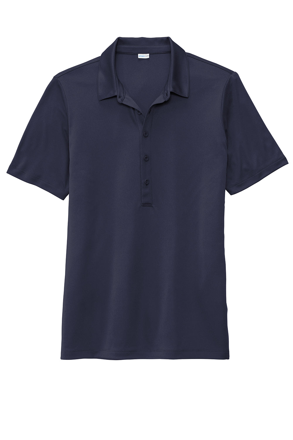 Sport-Tek LST520 Womens Moisture Wicking Short Sleeve Polo Shirt True Navy Blue Flat Front