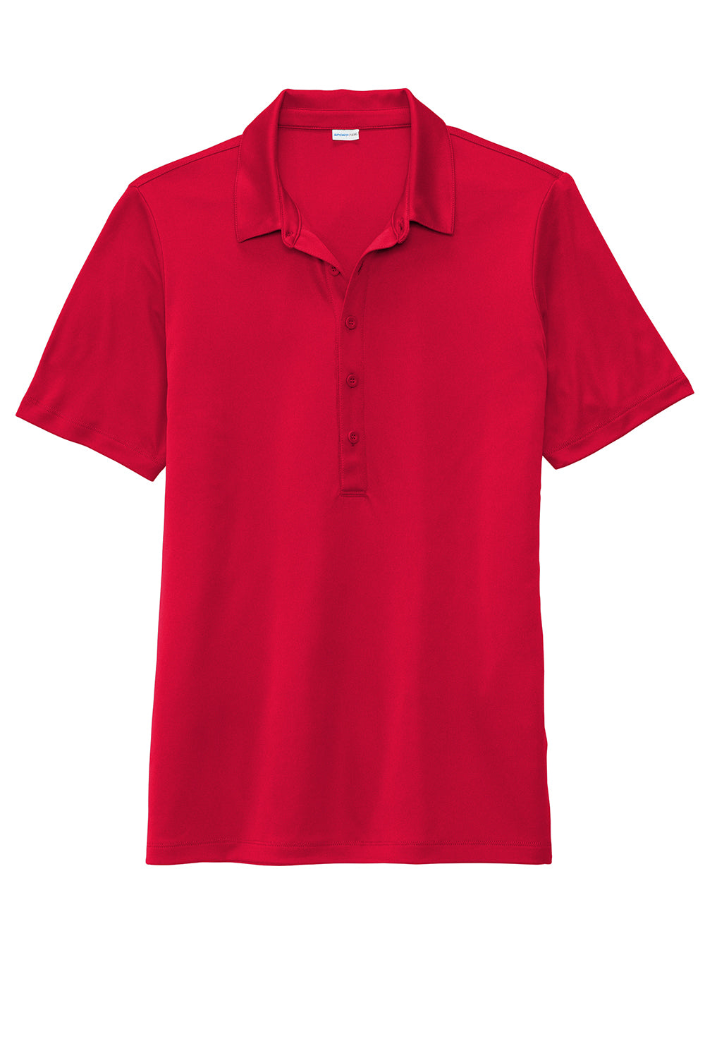 Sport-Tek LST520 Womens Moisture Wicking Short Sleeve Polo Shirt True Red Flat Front