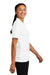 Sport-Tek LST520 Womens Moisture Wicking Short Sleeve Polo Shirt White Model Side