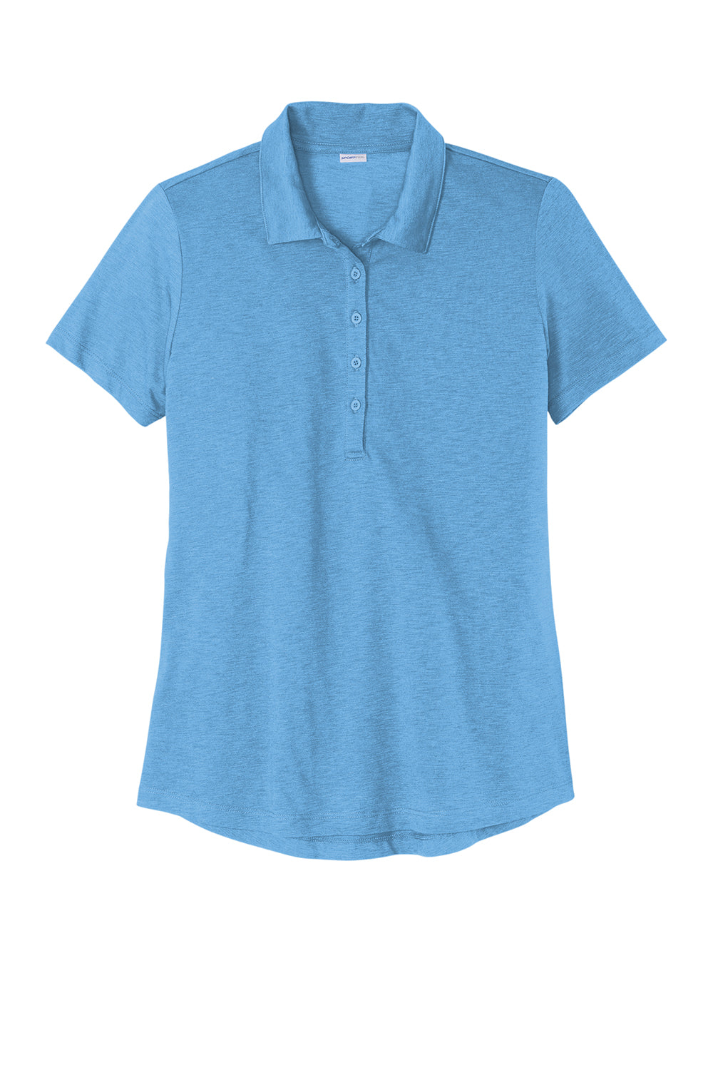 Sport-Tek LST530 Womens Strive Moisture Wicking Short Sleeve Polo Shirt Carolina Blue Flat Front