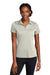 Sport-Tek LST530 Womens Strive Moisture Wicking Short Sleeve Polo Shirt Silver Grey Model Front