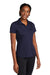 Sport-Tek LST530 Womens Strive Moisture Wicking Short Sleeve Polo Shirt True Navy Blue Model 3q