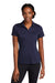 Sport-Tek LST530 Womens Strive Moisture Wicking Short Sleeve Polo Shirt True Navy Blue Model Front