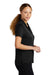 Sport-Tek LST535 Womens Sideline Moisture Wicking Short Sleeve Polo Shirt Black Model Side