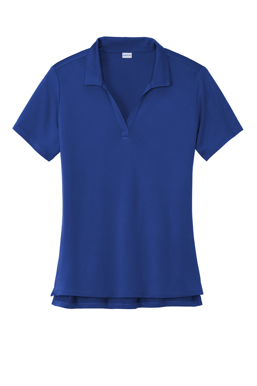 Sport-Tek LST535 Womens Sideline Moisture Wicking Short Sleeve Polo Shirt True Royal Blue Flat Front