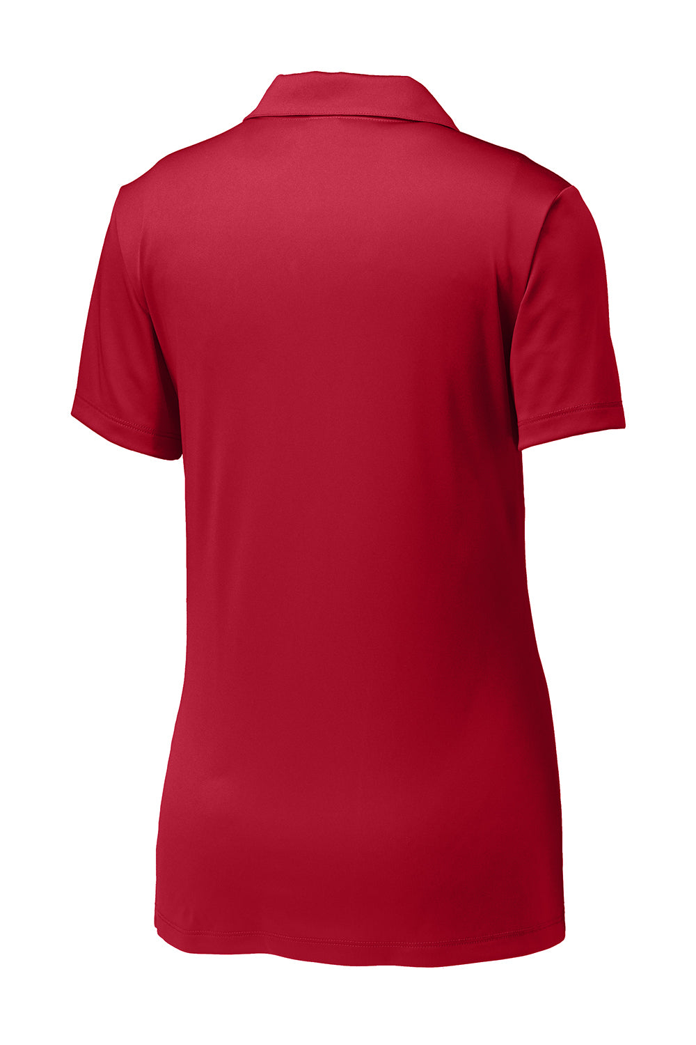 Sport-Tek LST550 Womens Competitor Moisture Wicking Short Sleeve Polo Shirt Deep Red Flat Back