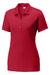 Sport-Tek LST550 Womens Competitor Moisture Wicking Short Sleeve Polo Shirt Deep Red Flat Front