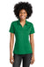 Sport-Tek LST550 Womens Competitor Moisture Wicking Short Sleeve Polo Shirt Kelly Green Model Front