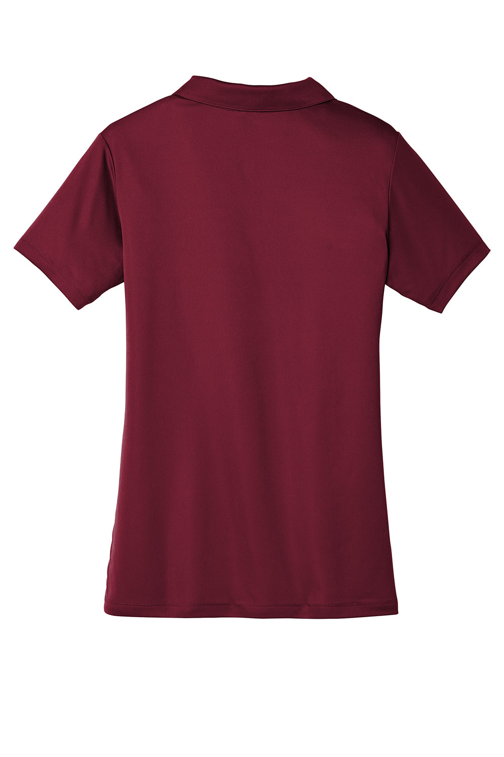 Sport-Tek LST550 Womens Competitor Moisture Wicking Short Sleeve Polo Shirt Maroon Flat Back