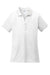 Sport-Tek LST550 Womens Competitor Moisture Wicking Short Sleeve Polo Shirt White Flat Front