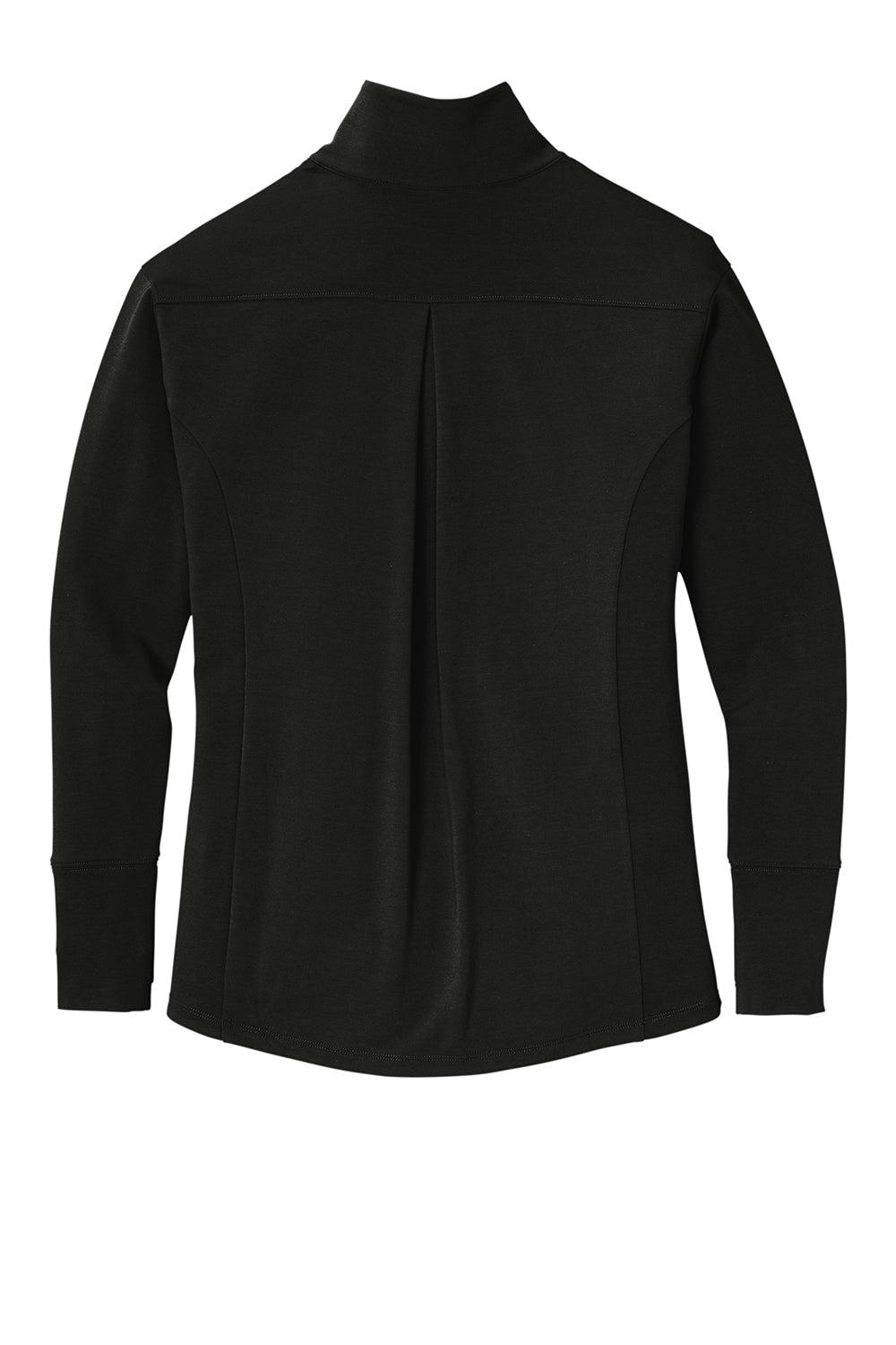 Sport-Tek LST560 Womens Flex Fleece Moisture Wicking Full Zip Sweatshirt Black Flat Back