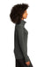 Sport-Tek LST560 Womens Flex Fleece Moisture Wicking Full Zip Sweatshirt Heather Dark Grey Model Side