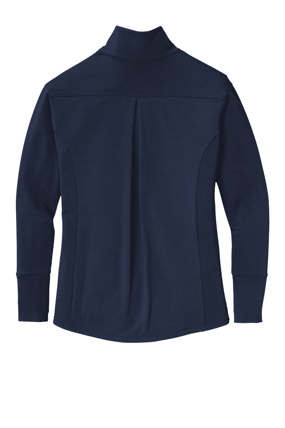 Sport-Tek LST560 Womens Flex Fleece Moisture Wicking Full Zip Sweatshirt True Navy Blue Flat Back