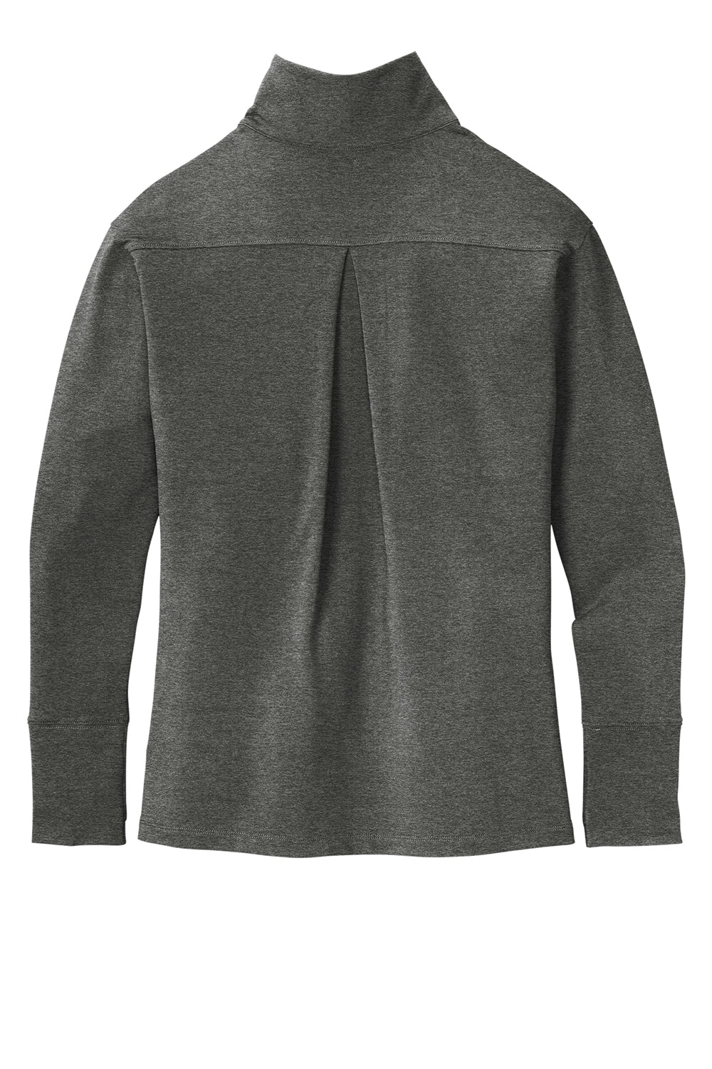 Sport-Tek LST561 Womens Flex Fleece Moisture Wicking 1/4 Zip Sweatshirt Heather Dark Grey Flat Back