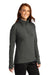 Sport-Tek LST561 Womens Flex Fleece Moisture Wicking 1/4 Zip Sweatshirt Heather Dark Grey Model 3q