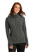 Sport-Tek LST561 Womens Flex Fleece Moisture Wicking 1/4 Zip Sweatshirt Heather Dark Grey Model Front