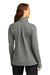 Sport-Tek LST561 Womens Flex Fleece Moisture Wicking 1/4 Zip Sweatshirt Heather Light Grey Model Back