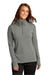 Sport-Tek LST561 Womens Flex Fleece Moisture Wicking 1/4 Zip Sweatshirt Heather Light Grey Model Front