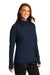 Sport-Tek LST561 Womens Flex Fleece Moisture Wicking 1/4 Zip Sweatshirt True Navy Blue Model 3q