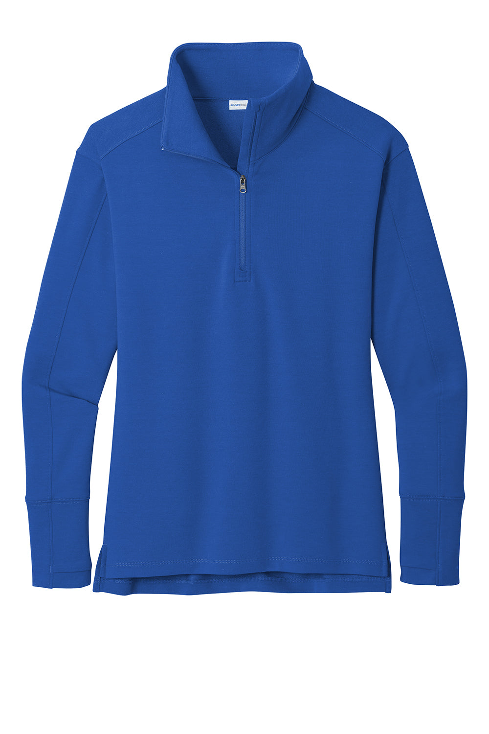 Sport-Tek LST561 Womens Flex Fleece Moisture Wicking 1/4 Zip Sweatshirt True Royal Blue Flat Front