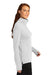 Sport-Tek LST561 Womens Flex Fleece Moisture Wicking 1/4 Zip Sweatshirt White Model Side