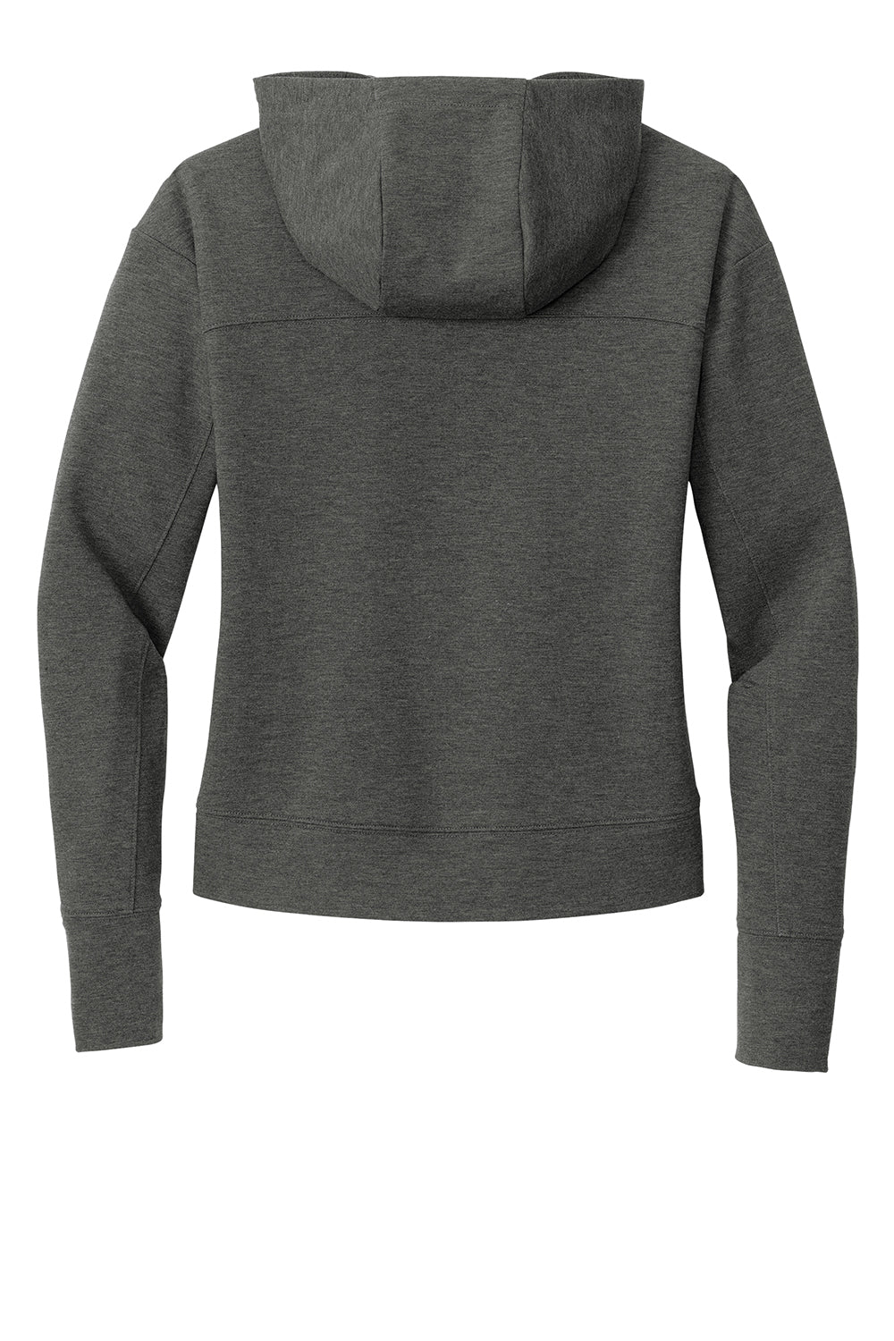 Sport-Tek LST562 Womens Sport-Wick Moisture Wicking Flex Fleece Hooded Sweatshirt Hoodie Heather Dark Grey Flat Back