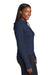 Sport-Tek LST562 Womens Sport-Wick Moisture Wicking Flex Fleece Hooded Sweatshirt Hoodie True Navy Blue Model Side