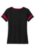 Sport-Tek LST6041 Womens Halftime Notch Neck Short Sleeve T-Shirt Black/Deep Red Flat Back