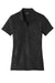 Sport-Tek LST630 Womens Tough Moisture Wicking Short Sleeve Polo Shirt Black Flat Front