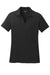 Sport-Tek LST640 Womens RacerMesh Moisture Wicking Short Sleeve Polo Shirt Black Flat Front