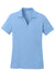 Sport-Tek LST640 Womens RacerMesh Moisture Wicking Short Sleeve Polo Shirt Carolina Blue Flat Front