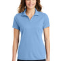 Sport-Tek Womens RacerMesh Moisture Wicking Short Sleeve Polo Shirt - Carolina Blue - NEW