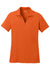 Sport-Tek LST640 Womens RacerMesh Moisture Wicking Short Sleeve Polo Shirt Deep Orange Flat Front