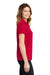 Sport-Tek LST640 Womens RacerMesh Moisture Wicking Short Sleeve Polo Shirt Deep Red Model Side