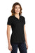 Sport-Tek LST640 Womens RacerMesh Moisture Wicking Short Sleeve Polo Shirt Black Model 3q