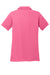 Sport-Tek LST640 Womens RacerMesh Moisture Wicking Short Sleeve Polo Shirt Bright Pink Flat Back