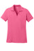 Sport-Tek LST640 Womens RacerMesh Moisture Wicking Short Sleeve Polo Shirt Bright Pink Flat Front