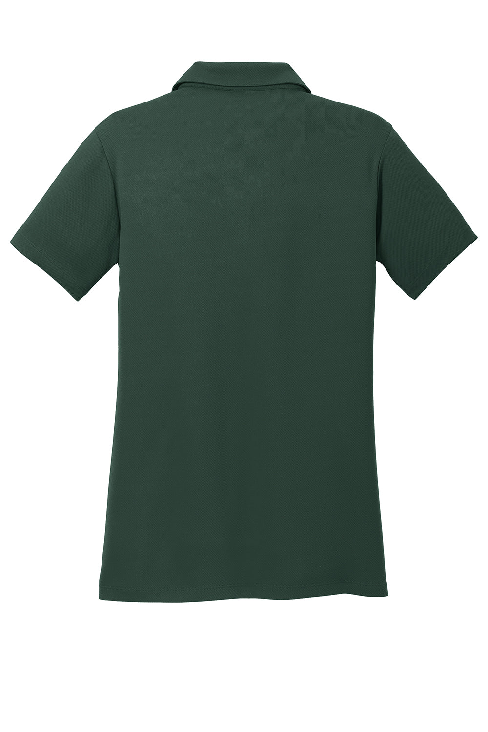 Sport-Tek LST640 Womens RacerMesh Moisture Wicking Short Sleeve Polo Shirt Dark Forest Green Flat Back