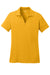 Sport-Tek LST640 Womens RacerMesh Moisture Wicking Short Sleeve Polo Shirt Gold Flat Front