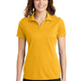 Sport-Tek Womens RacerMesh Moisture Wicking Short Sleeve Polo Shirt - Gold