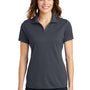 Sport-Tek Womens RacerMesh Moisture Wicking Short Sleeve Polo Shirt - Graphite Grey