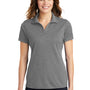 Sport-Tek Womens RacerMesh Moisture Wicking Short Sleeve Polo Shirt - Heather Grey