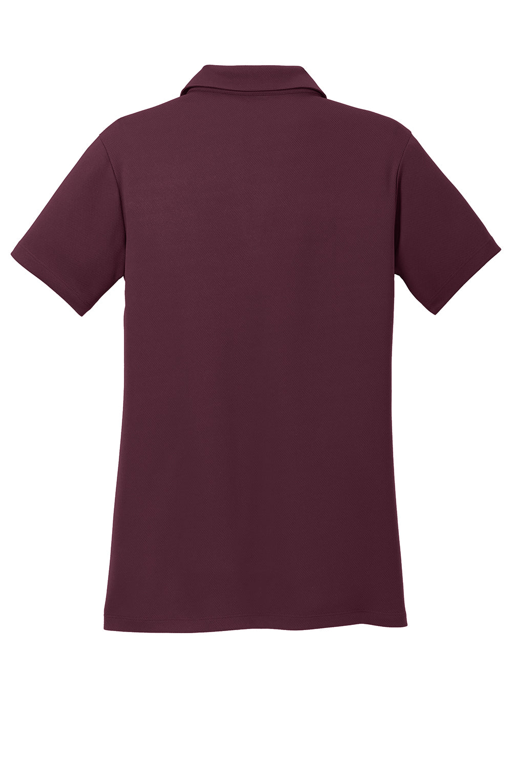 Sport-Tek LST640 Womens RacerMesh Moisture Wicking Short Sleeve Polo Shirt Maroon Flat Back