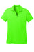 Sport-Tek LST640 Womens RacerMesh Moisture Wicking Short Sleeve Polo Shirt Neon Green Flat Front