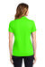 Sport-Tek LST640 Womens RacerMesh Moisture Wicking Short Sleeve Polo Shirt Neon Green Model Back