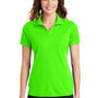 Sport-Tek Womens RacerMesh Moisture Wicking Short Sleeve Polo Shirt - Neon Green