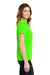 Sport-Tek LST640 Womens RacerMesh Moisture Wicking Short Sleeve Polo Shirt Neon Green Model Side