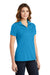 Sport-Tek LST640 Womens RacerMesh Moisture Wicking Short Sleeve Polo Shirt Pond Blue Model 3q